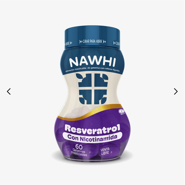 Resveratrol + Nicotinamida Nawhi - gomas masticables para energía y cuidado celular - SupleMax Colombia