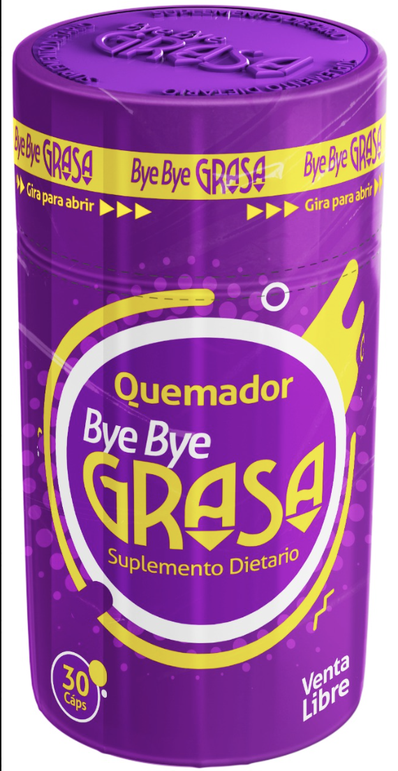 Quemador Bye Bye Grasa - cápsulas con té verde, L-carnitina y espirulina - SupleMax Colombia